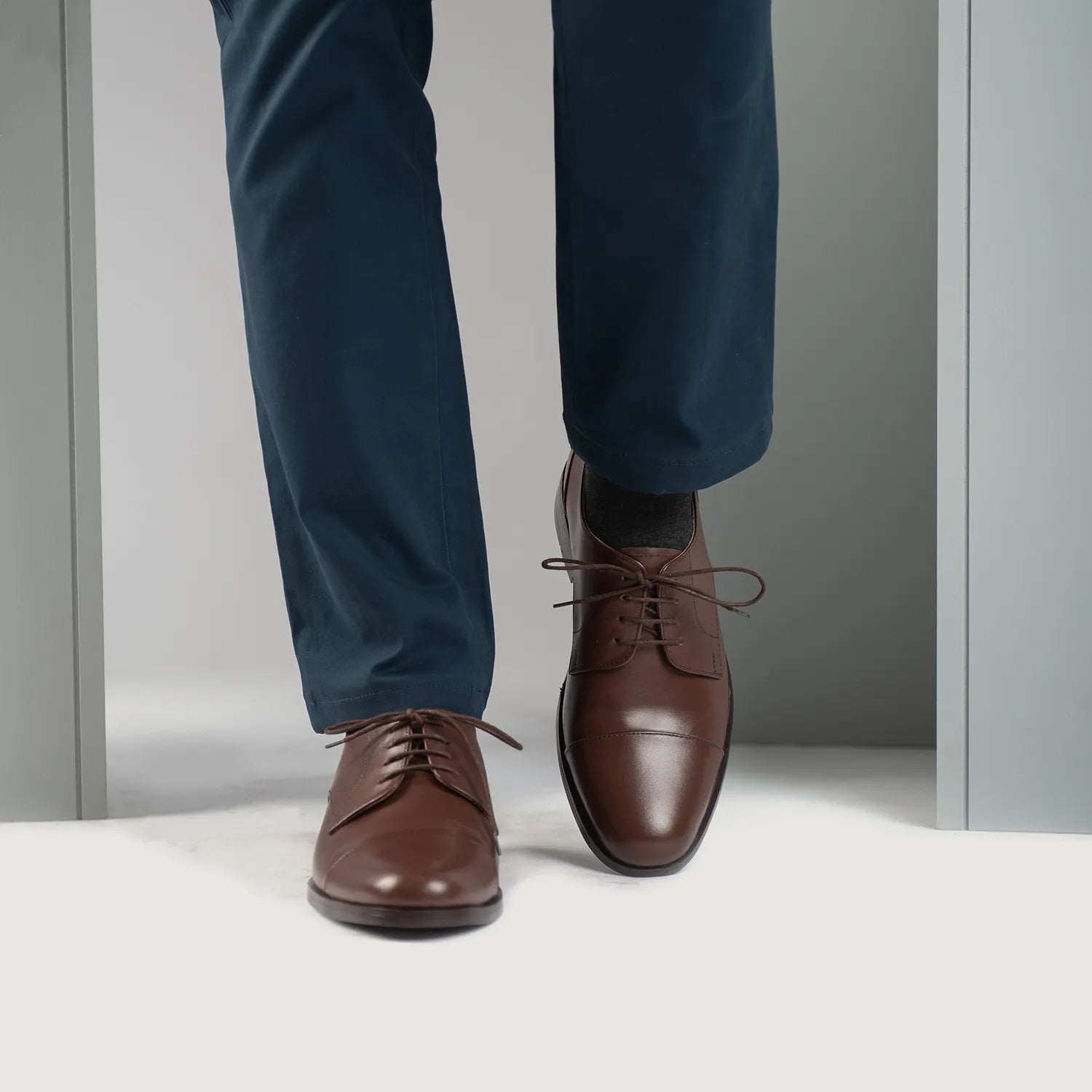 Attorney Derby Brown Leather Shoes – The Jacket Maker