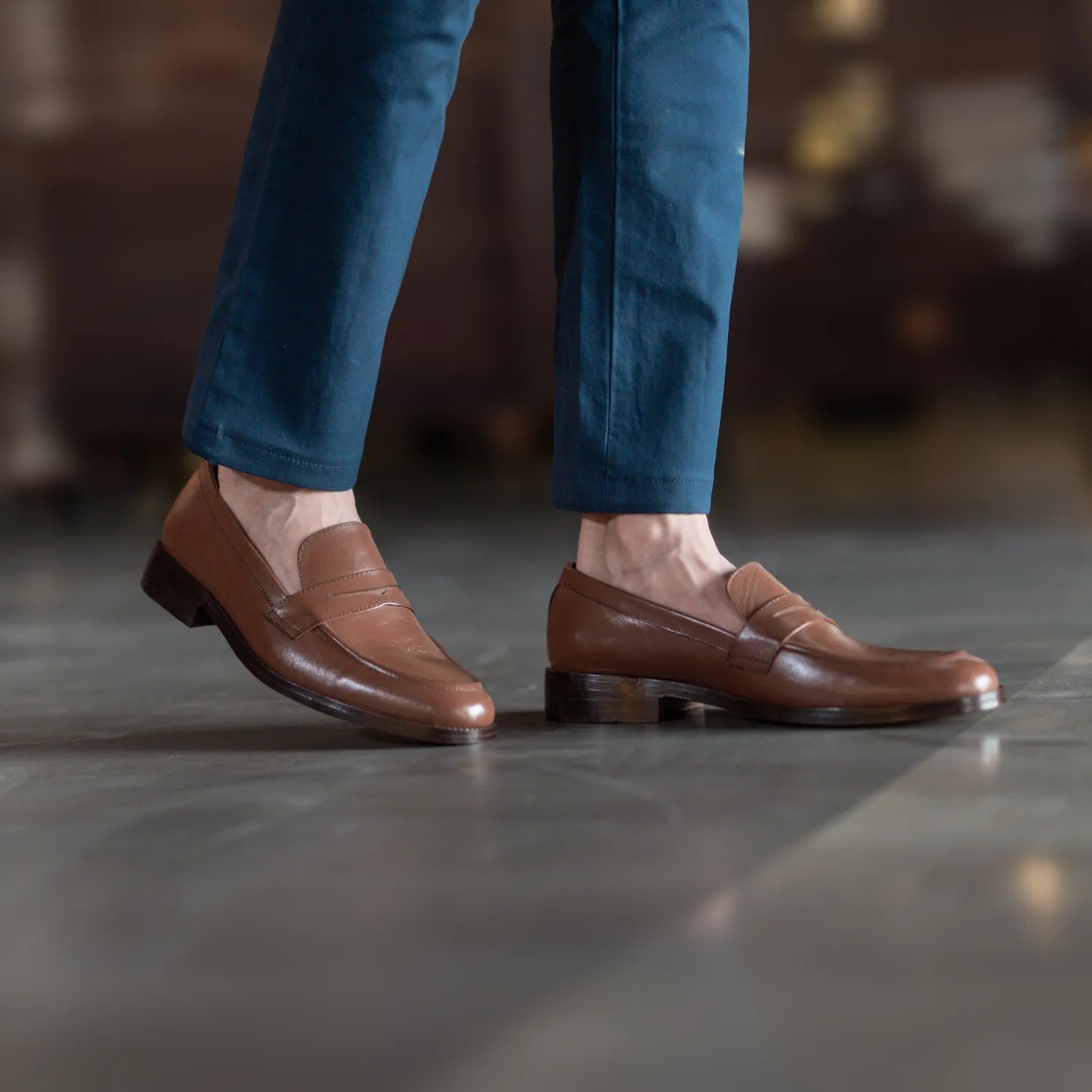 Baxton Brown Leather Loafers – The Jacket Maker