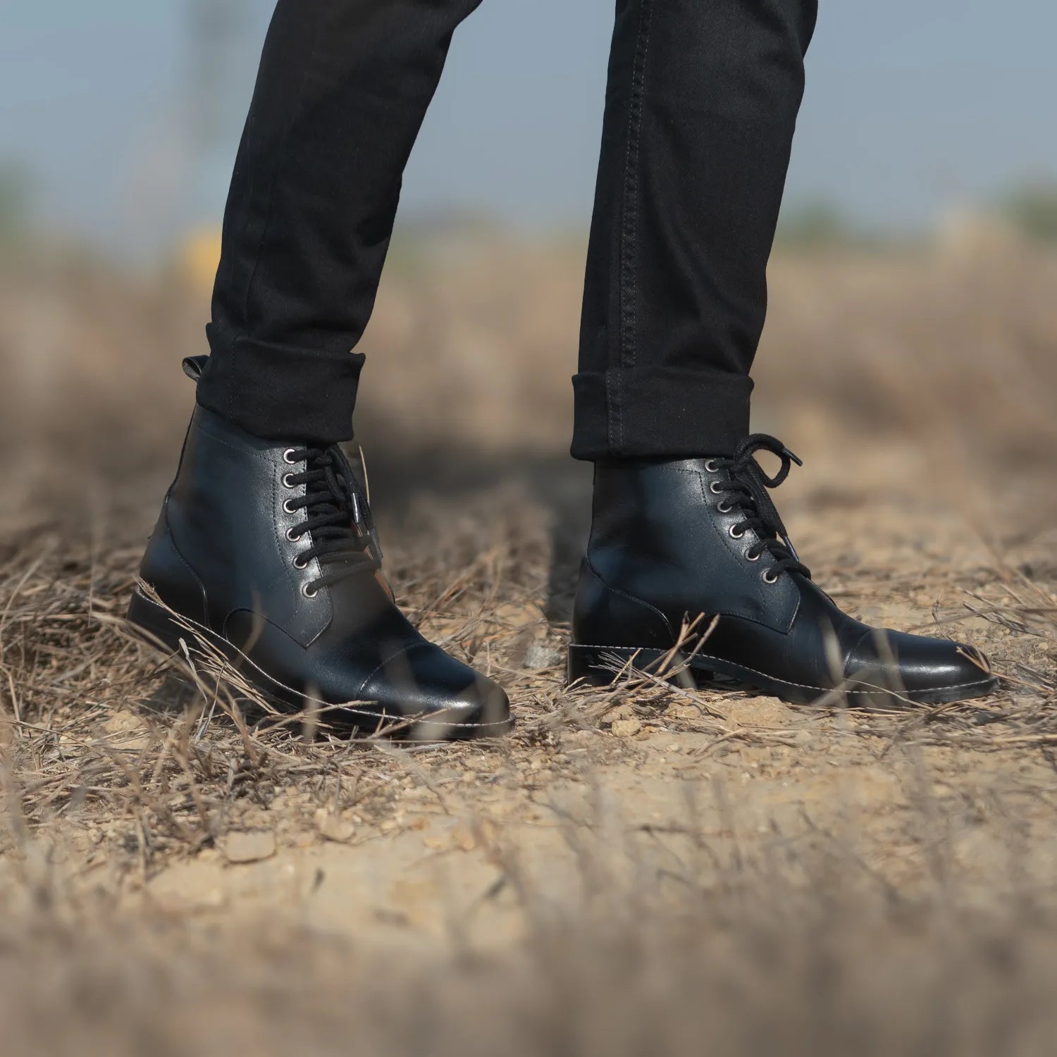 Knight Derby Black Leather Boots The Jacket Maker Knight Derby Black Leather Boots The Jacket Maker