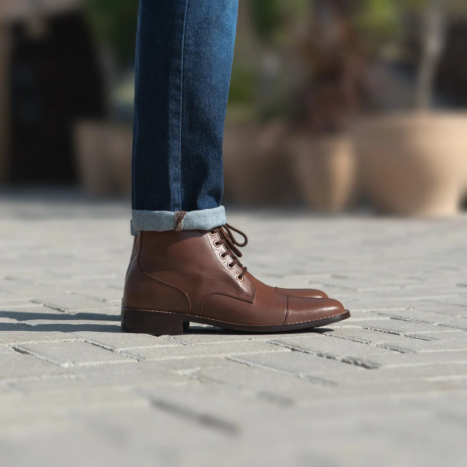 Knight Derby Brown Leather Boots – The Jacket Maker