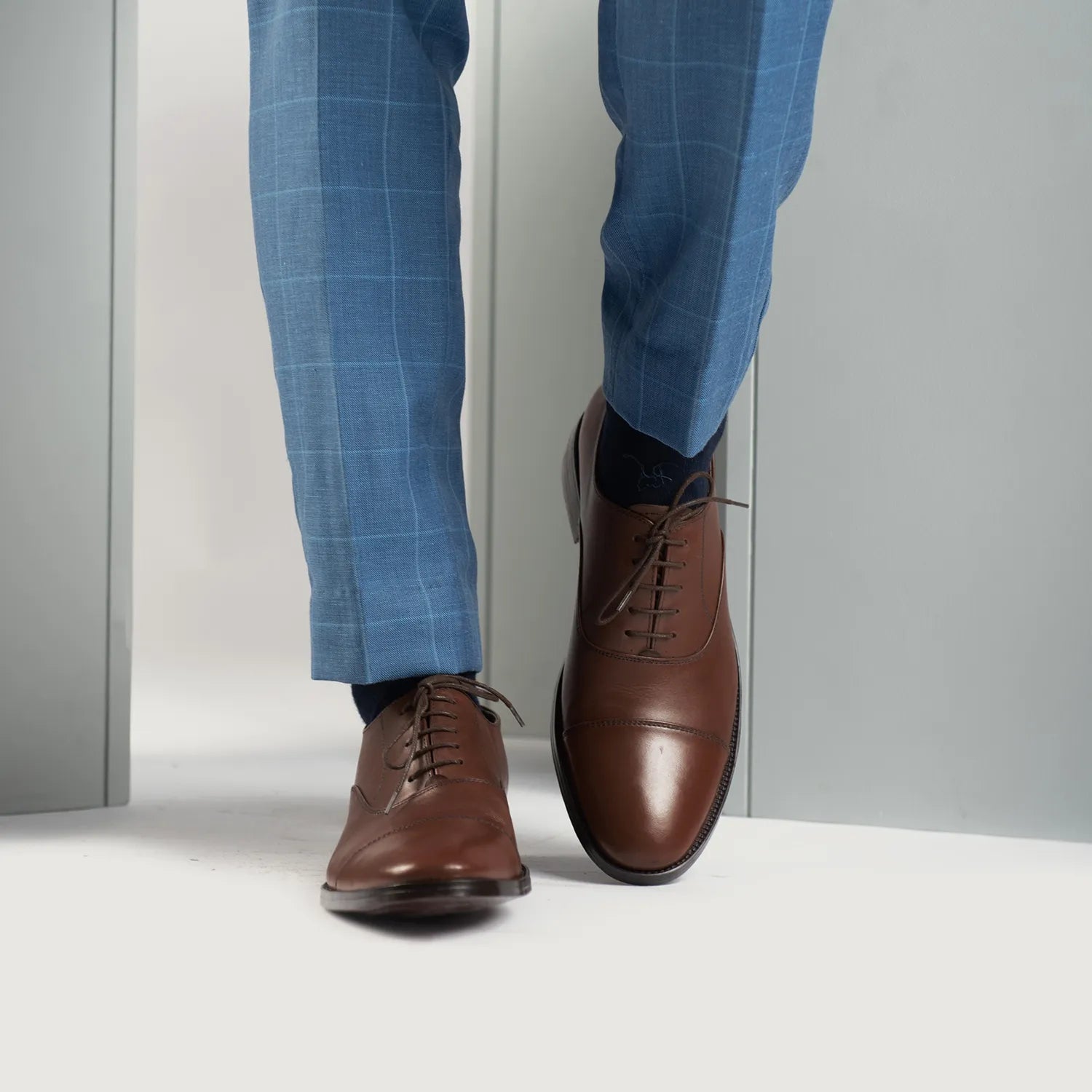 Professor Oxford Brown Leather Shoes For Men