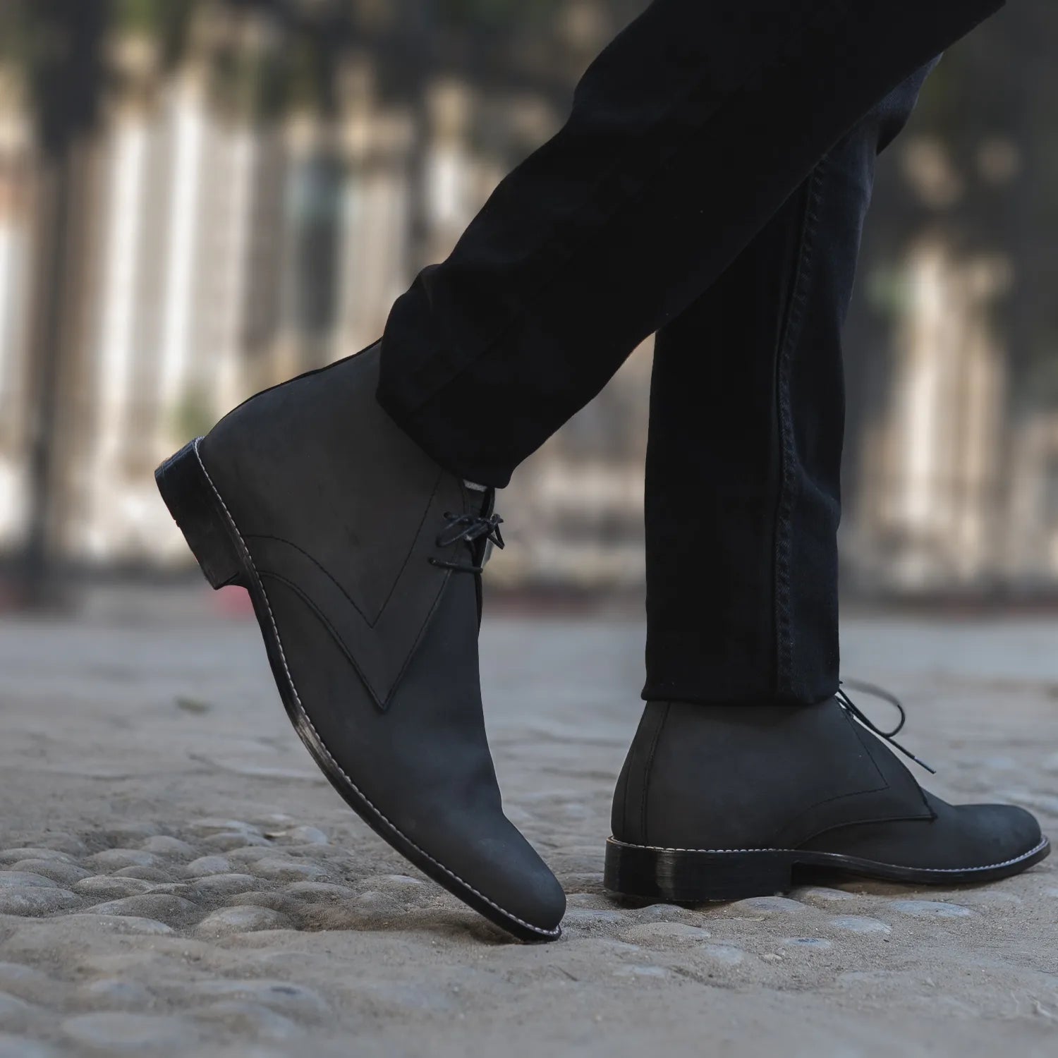 Corry Chukka Black Nubuck Leather Boots – The Jacket Maker Corry Chukka Black Nubuck Leather Boots – The Jacket Maker
