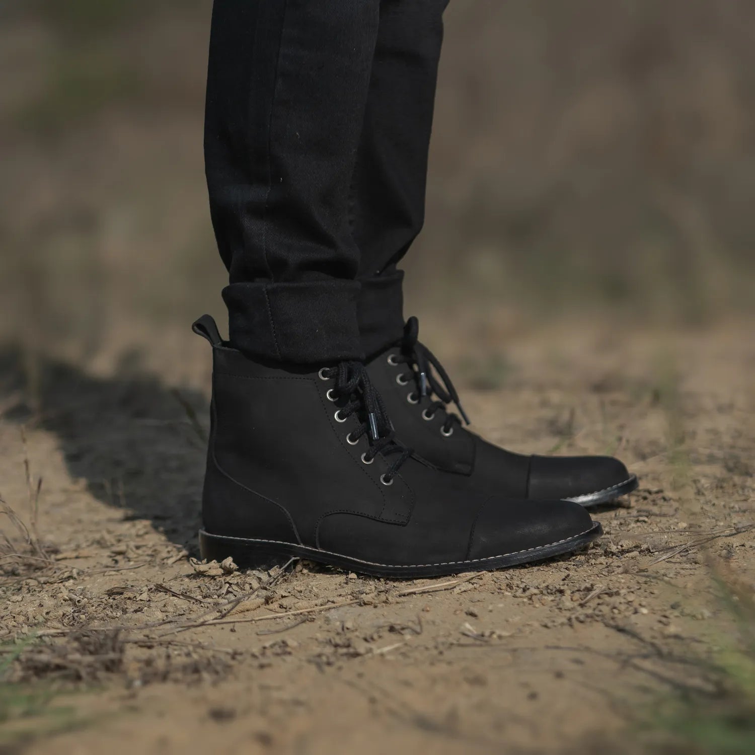 Boots Men's Matte Black Captain Boots Men