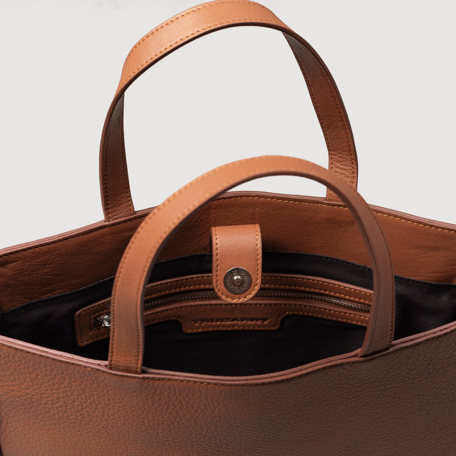 The Poet Brown Leather Tote Bag For Men & Women - The Jacket Maker
