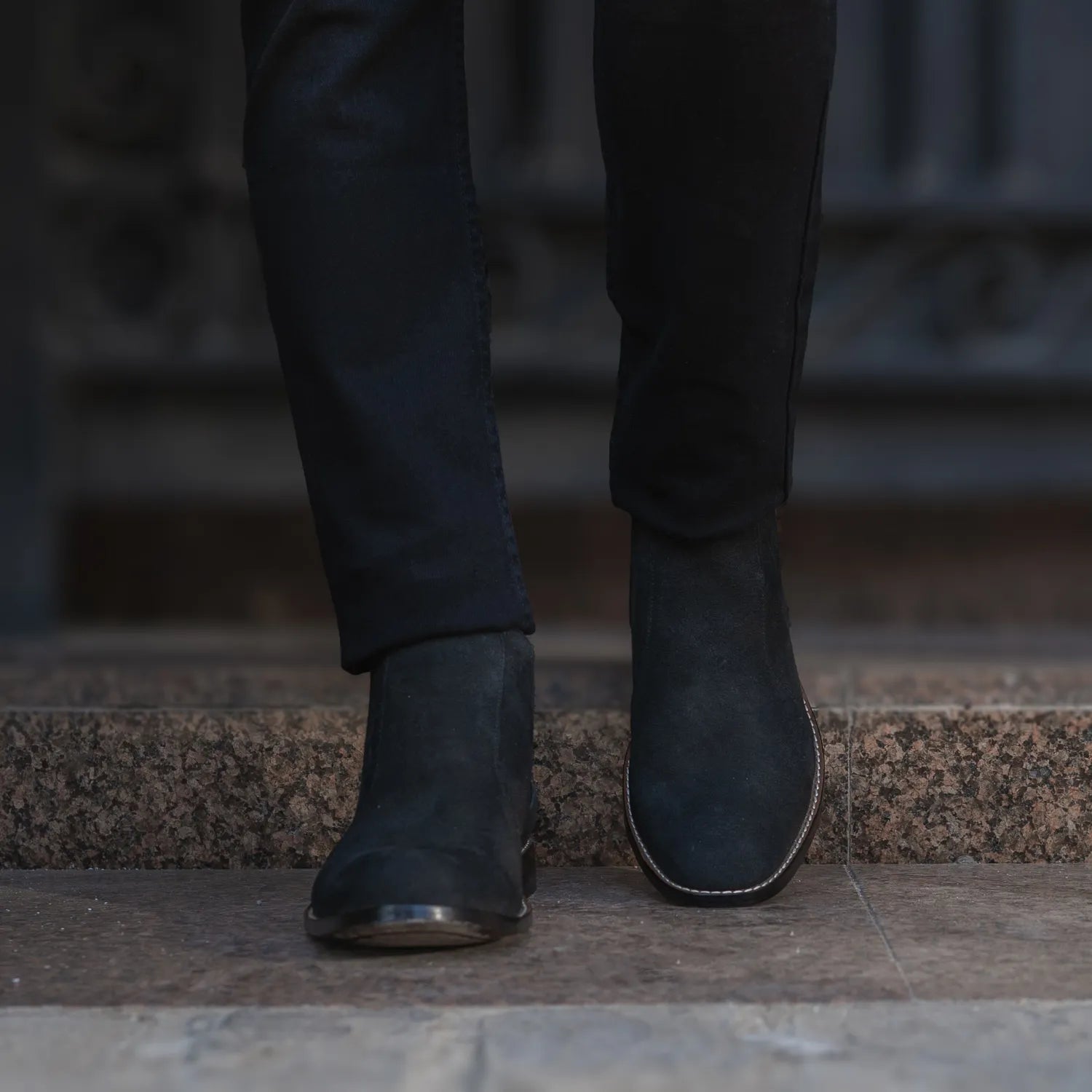 Clarkson Chelsea Black Suede Leather Boots The Jacket Maker Clarkson Chelsea Black Suede Leather Boots The Jacket Maker
