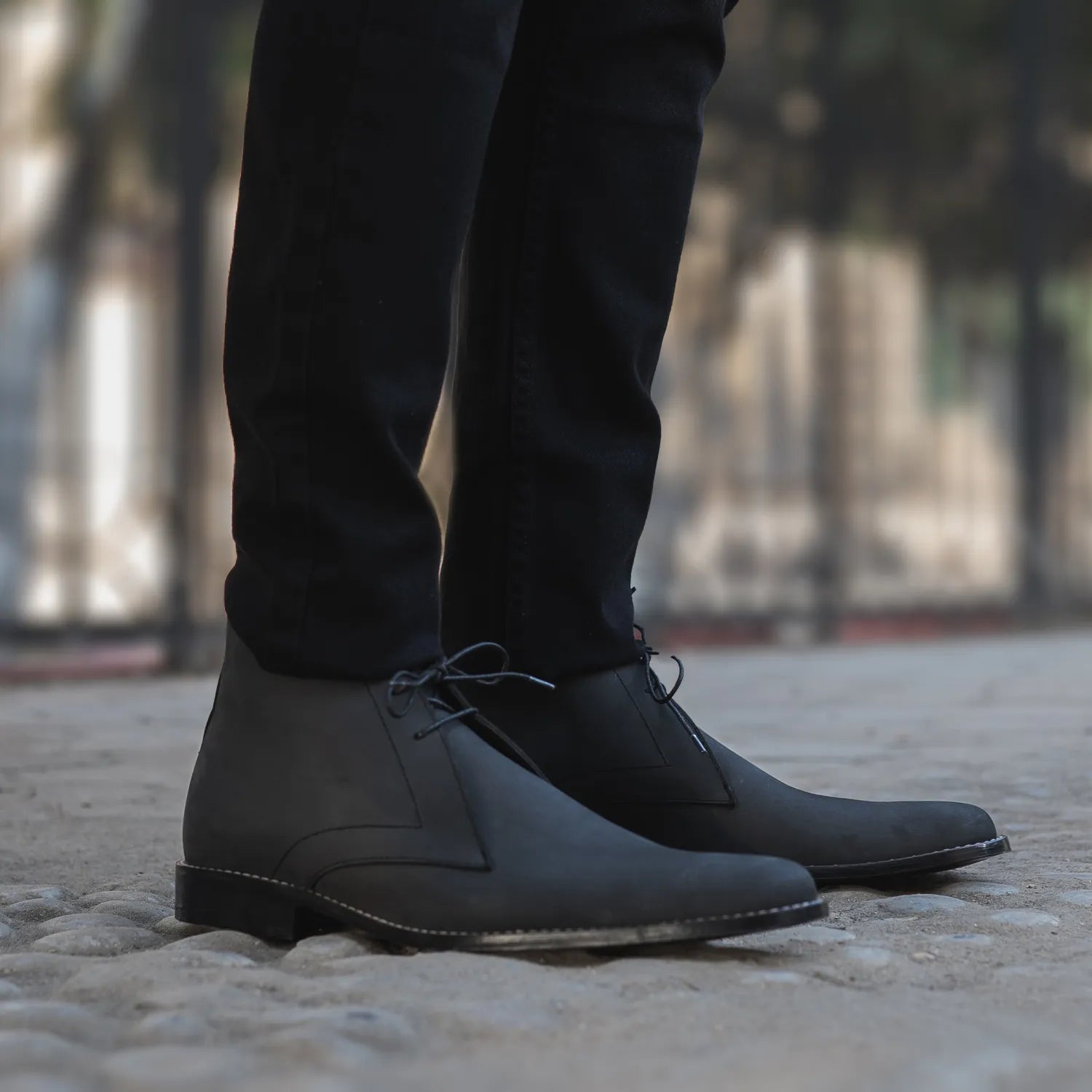 Style Black Dress Chukka Boots Denim Grey Black Desert Boots