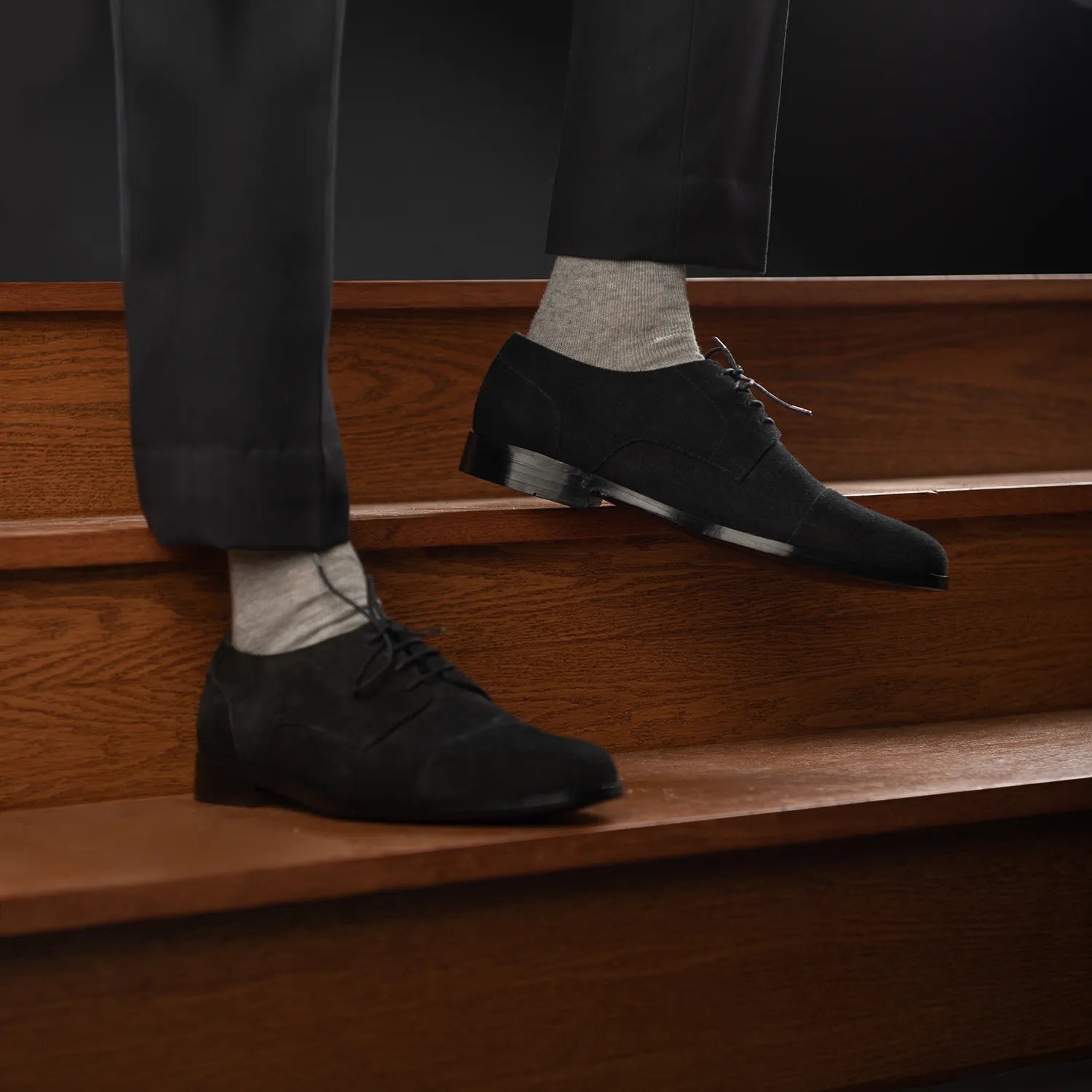 Attorney Derby Black Suede Leather Shoes – The Jacket Maker