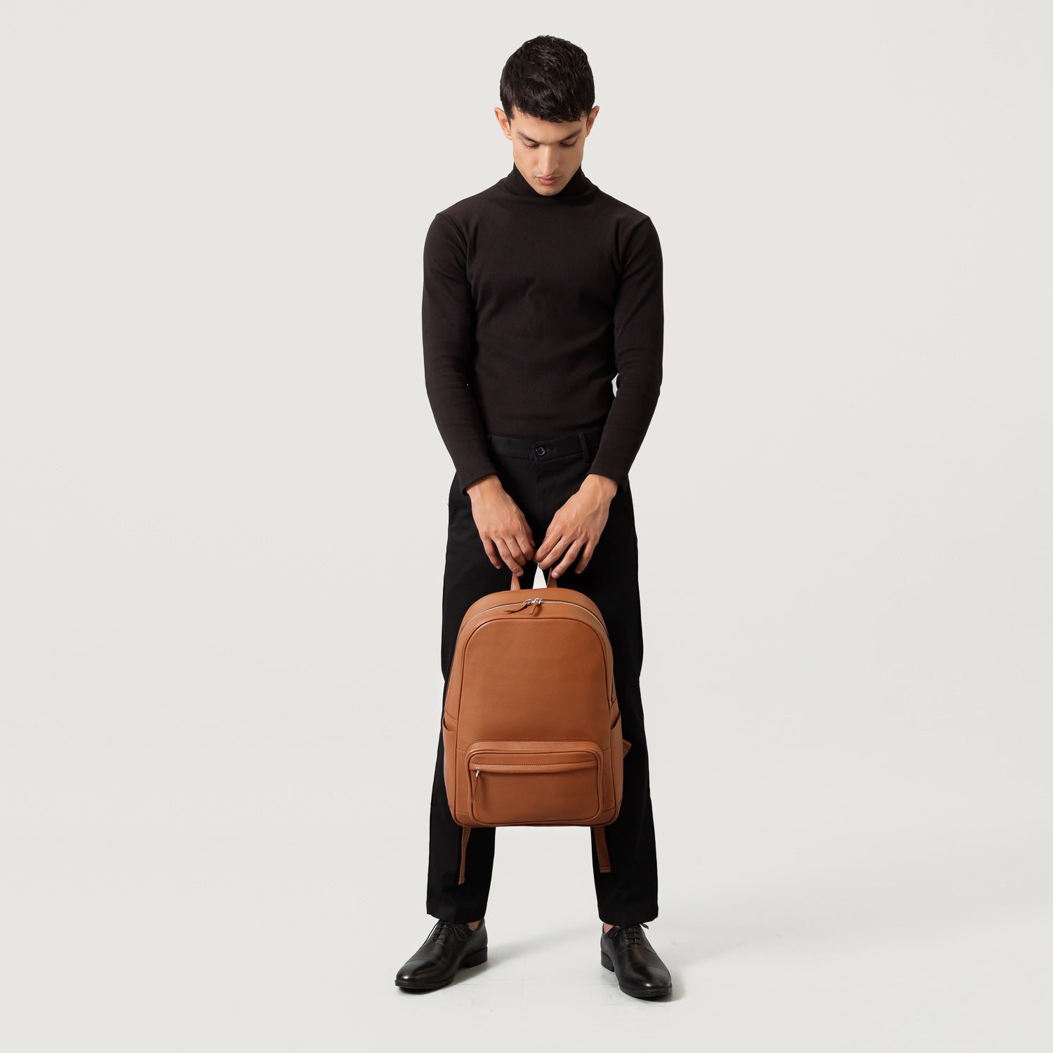 brown leather business backpack For Men | 16" Laptop Backpack | Leather Backpack For Women | Leather College Backpack breathable and comfortable Leather Backpack - A Brief