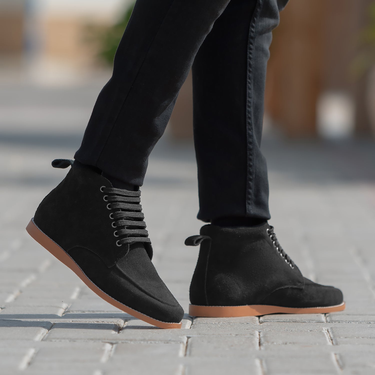 Bearman Moc Toe Black Suede Boots The Jacket Maker Bearman Moc Toe Black Suede Boots The Jacket Maker
