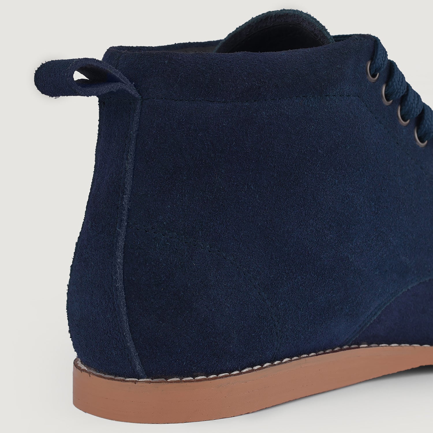 Bearman Moc Toe Blue Suede Boots For Men - The Jacket Maker display picture 2
