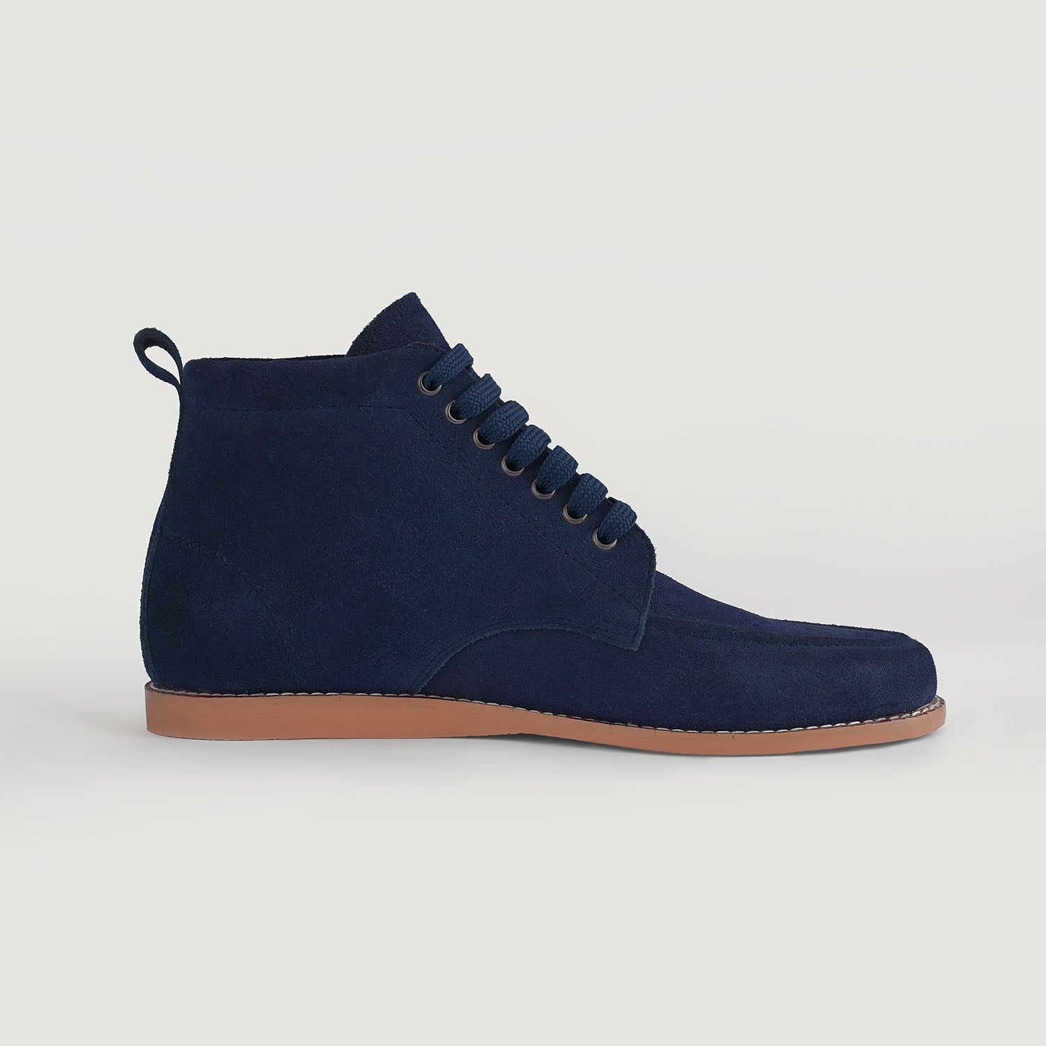 Men\'s Navy Suede Moc Toe Chukka Shoes Navy Suede Moc-Toe Chukka Boots – Vangelis main image 2