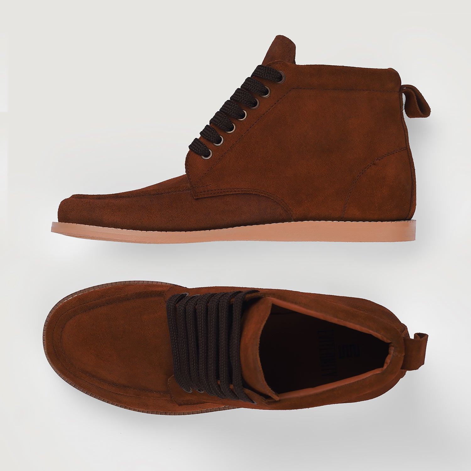 Piombo Dark Brown Suede Leather Moc Toe Lace Up Boots US 9 NWT Dark brown suede laced boots main image 2