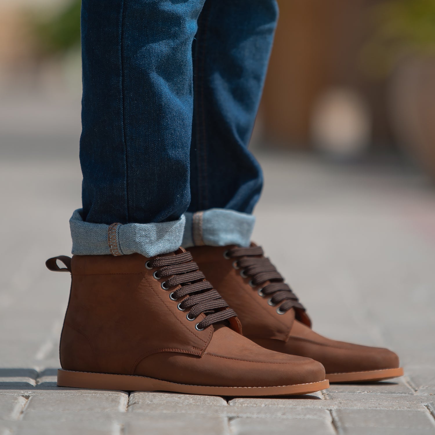 Bearman Moc Toe Pull-up Brown Leather Boots For Men - The Jacket Maker