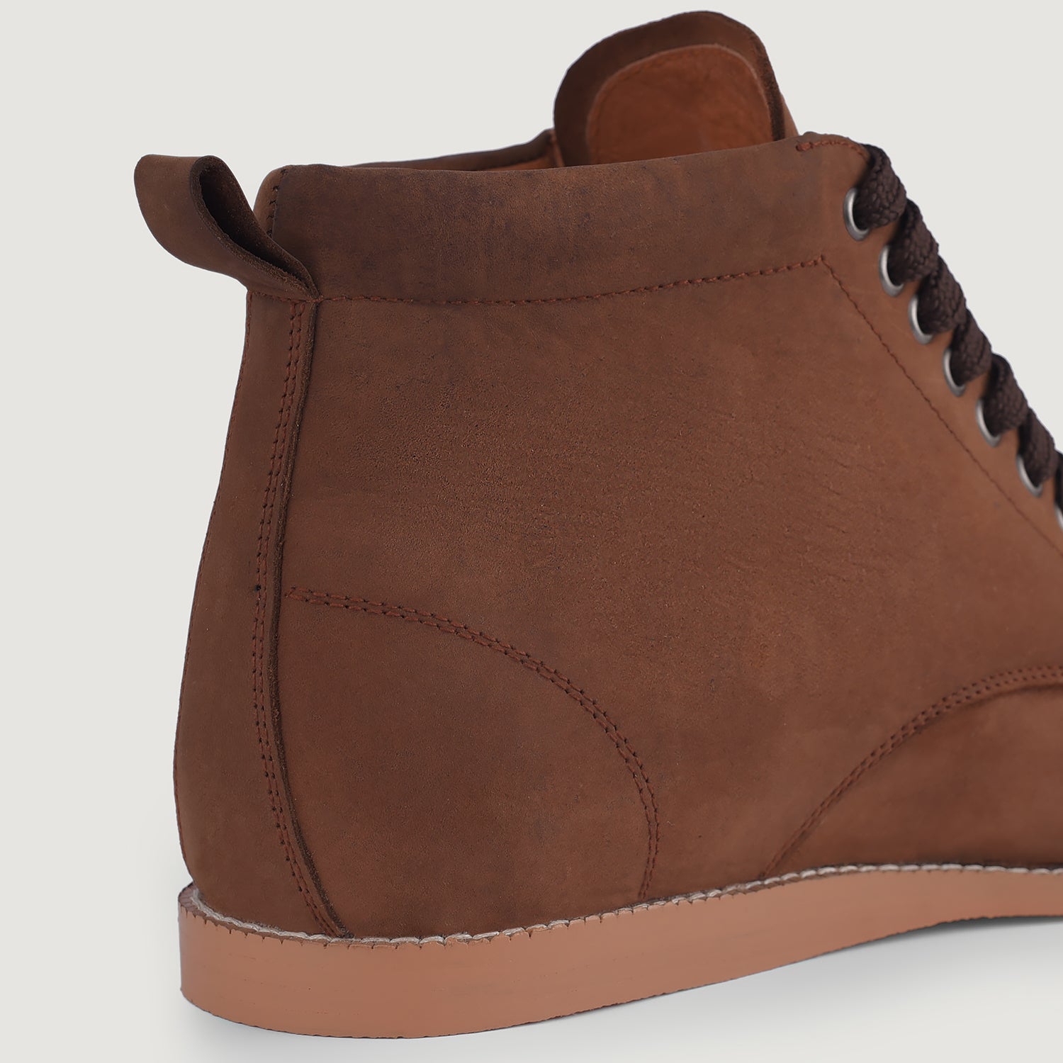 Bearman Moc Toe Pull-up Brown Leather Boots For Men - The Jacket Maker