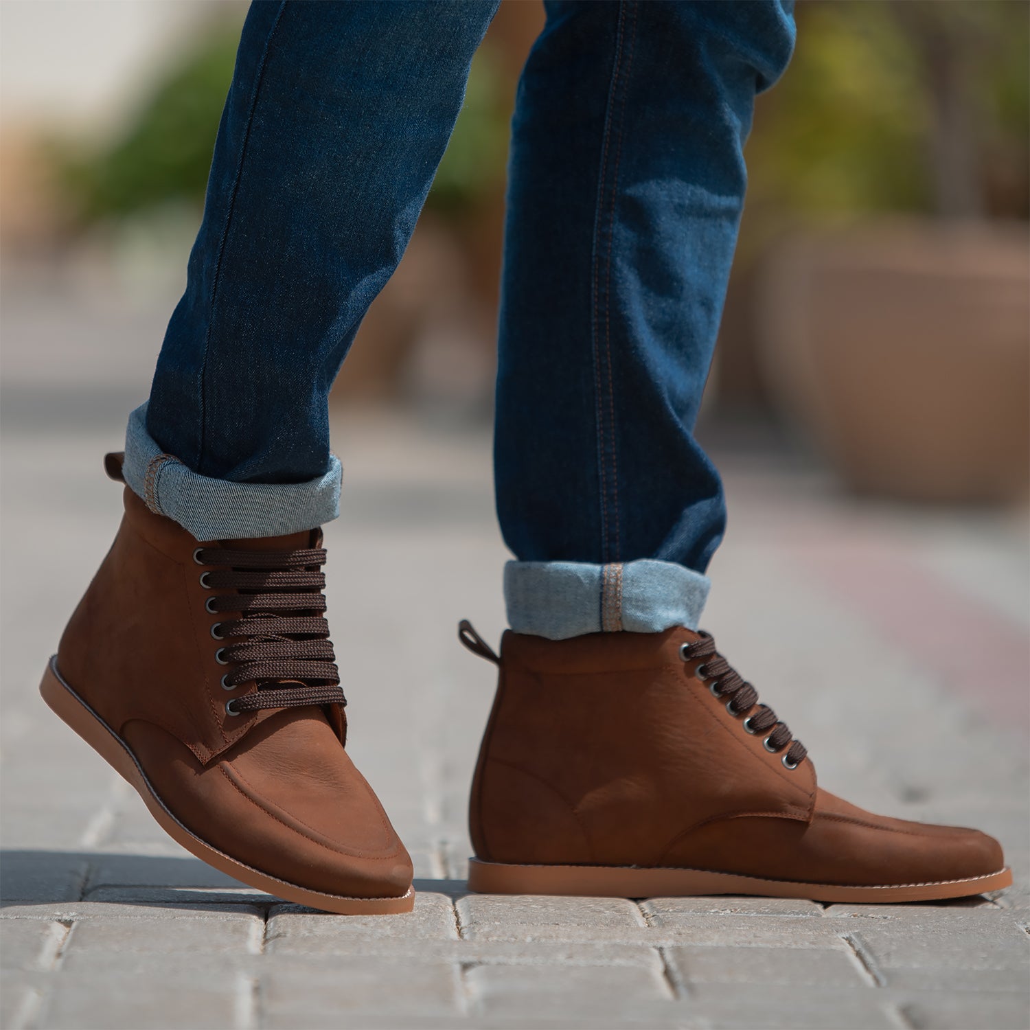 Vintage 60s Leather Moc Toe Boots Size 11 Brown Durable Mens Footwear 1960s Mens Deadstock Brown Work Boots – Style & Salvage main image 3