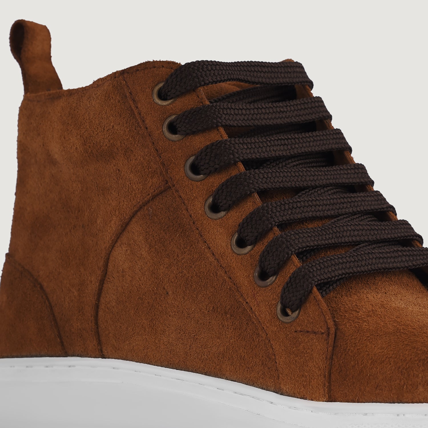 Marty High Top Brown Suede Sneakers For Men - The Jacket Maker display picture 2