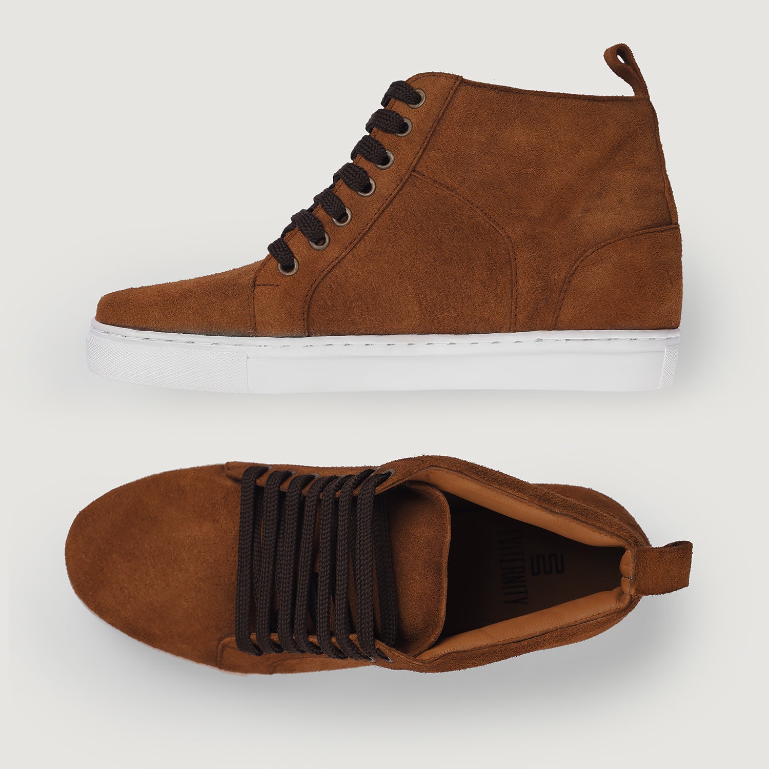 Marty High Top Brown Suede Sneakers For Men - The Jacket Maker