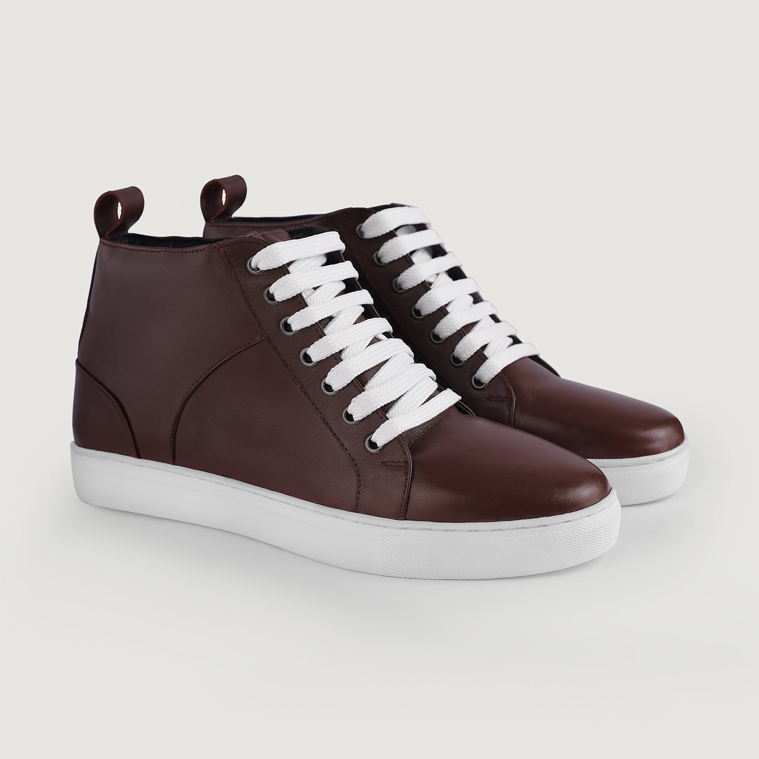Mens Suede High-Top Sneakers — Burgundy Radii Men main image 4