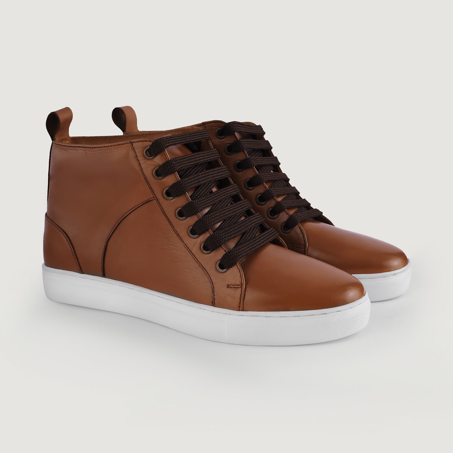 未使用 shareef HIGH CUT LEATHER SNEAKER Marty_High_Top_Tan_Leather_Sne