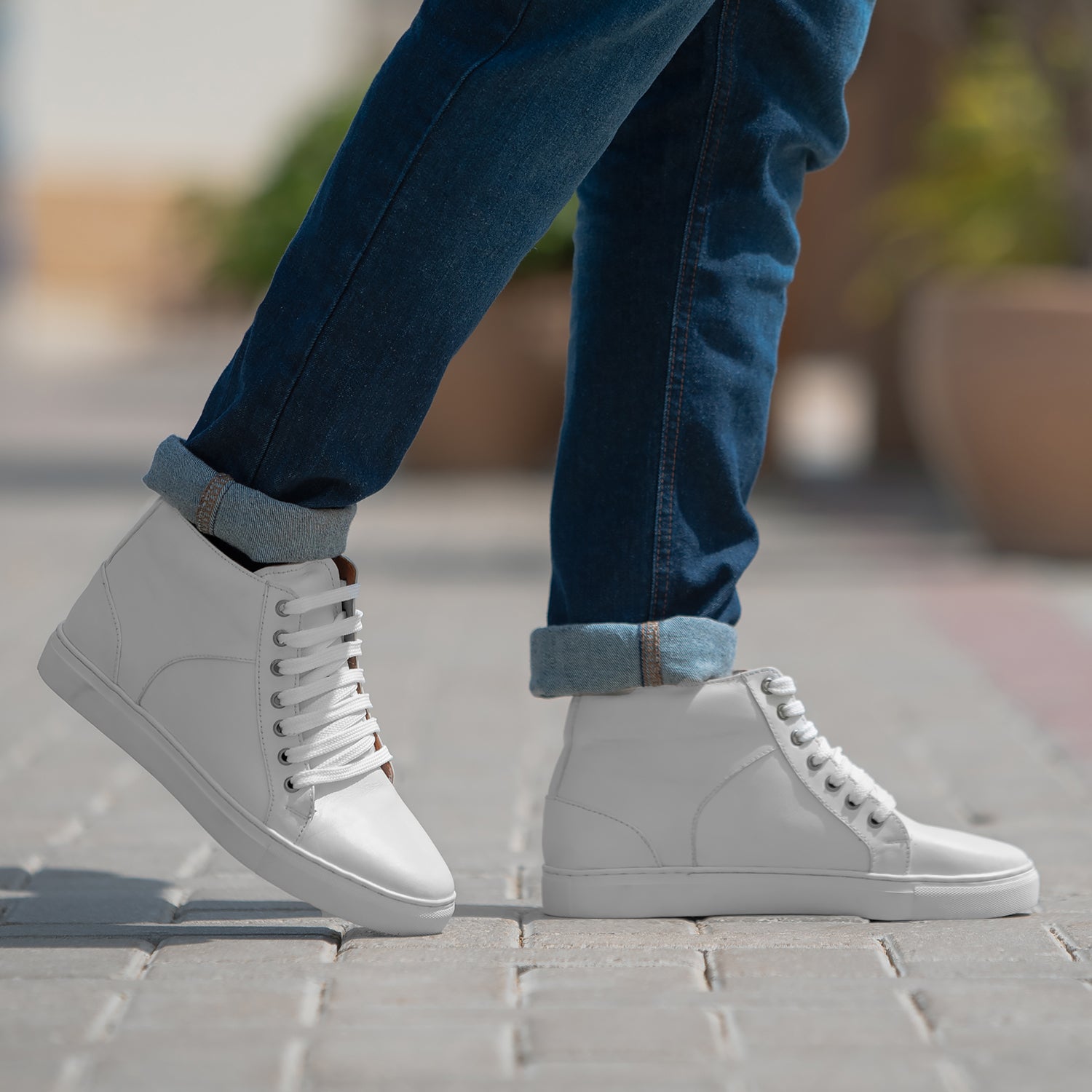 White Men\'s High-Top Sneakers Men main image 3