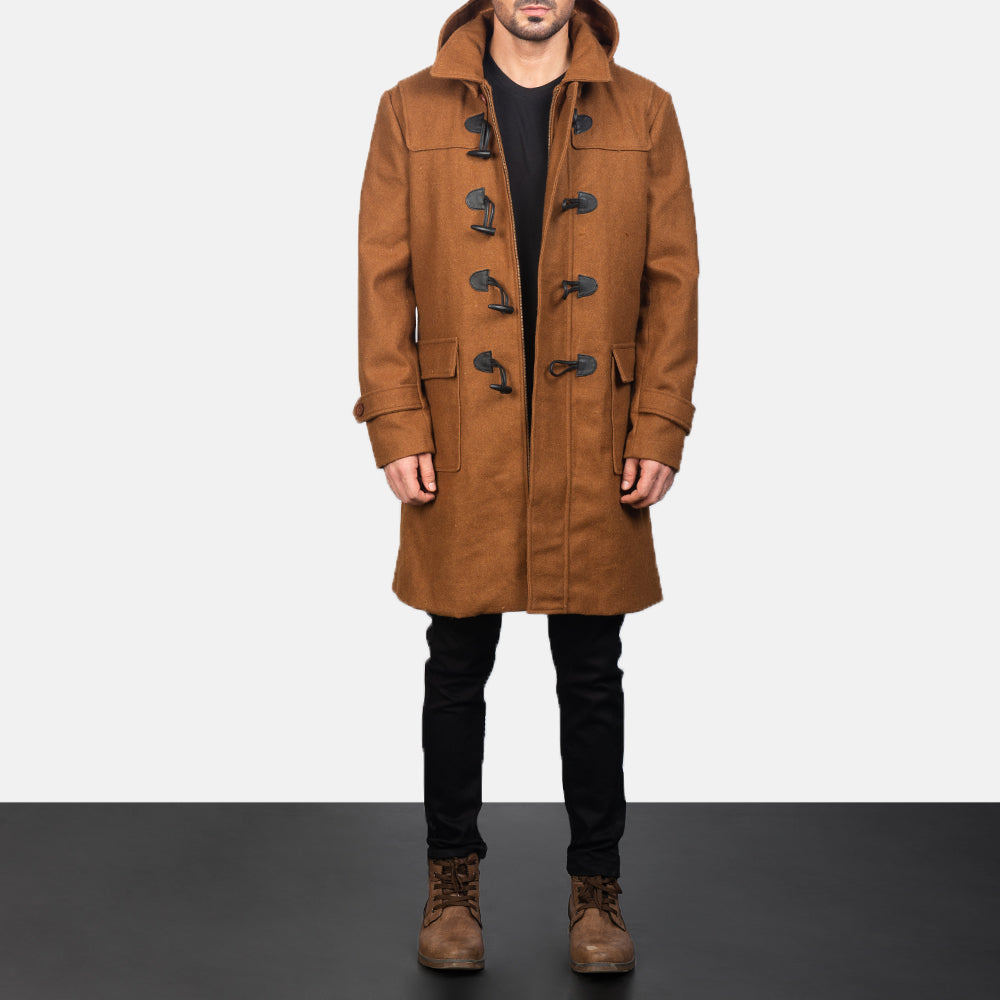 mens wool winter dress coats Men's Blend Pea Coat Warm Coat Business With Scarf very comfortable to wear Men's Remy Three-Quarter Length Wool-Cashmere