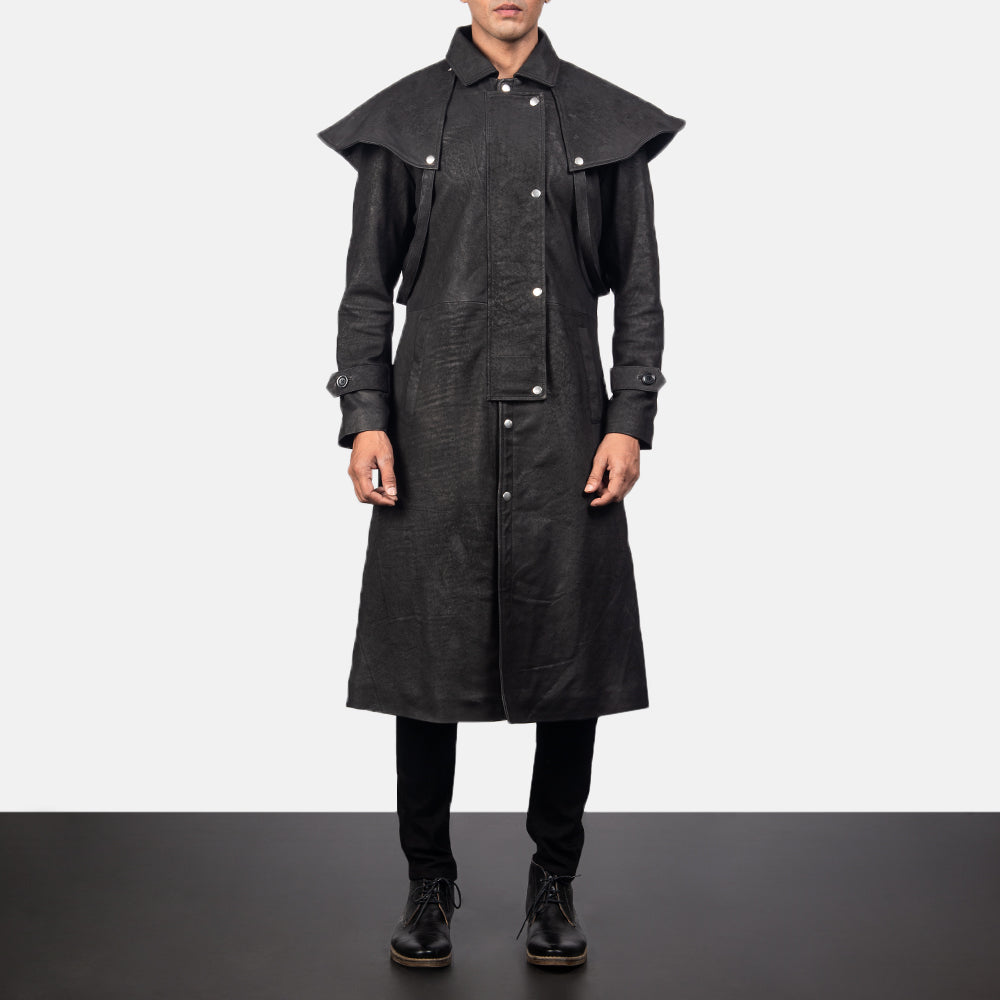 leather duster with mantle