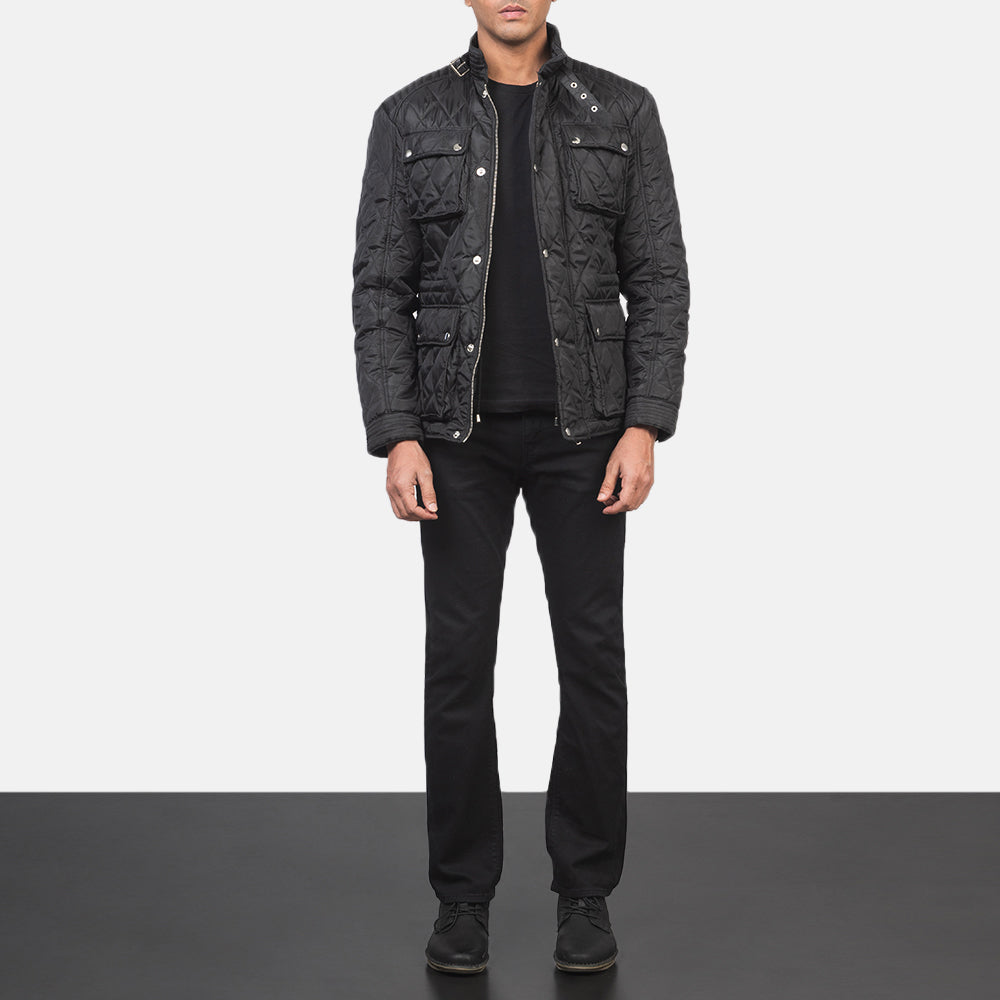 Men's Nelson Quilted Black Windbreaker Jacket – The Jacket Maker
