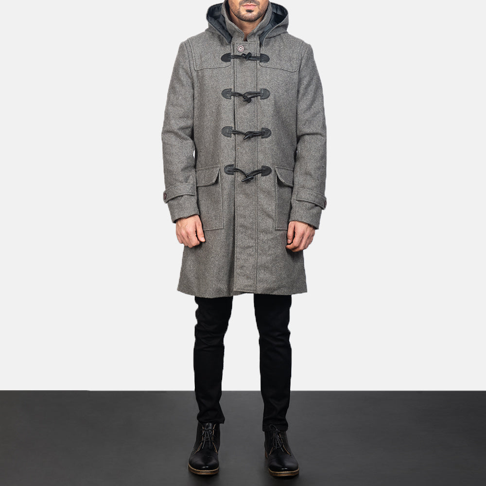 Men's Grey Wool Duffle Coat – The Jacket Maker