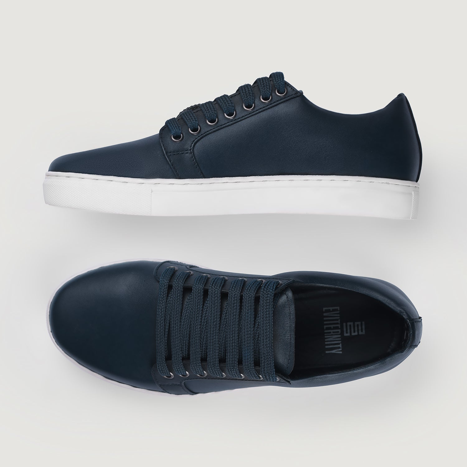Murphy Low Top Midnight Blue Leather Sneakers For Men - The Jacket