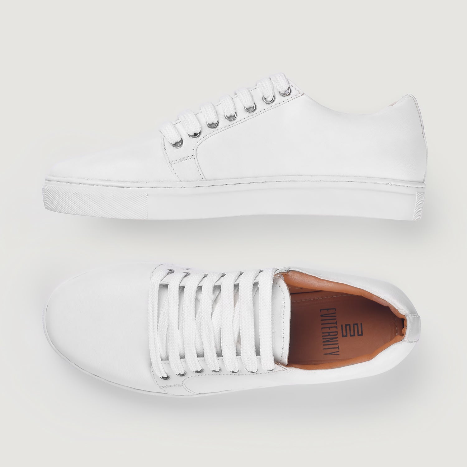 Murphy Low Top White Leather Sneakers For Men - The Jacket Maker