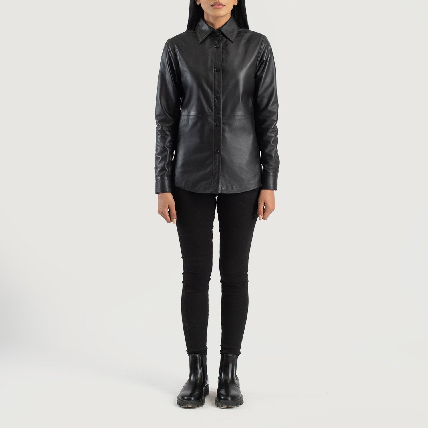 Zenith Black Leather Shirt Jacket – The Jacket Maker